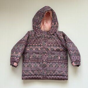 Columbia Kids Girl Horizon Ride II Snow Jacket Size 3T Toddler Hood Purple Pink